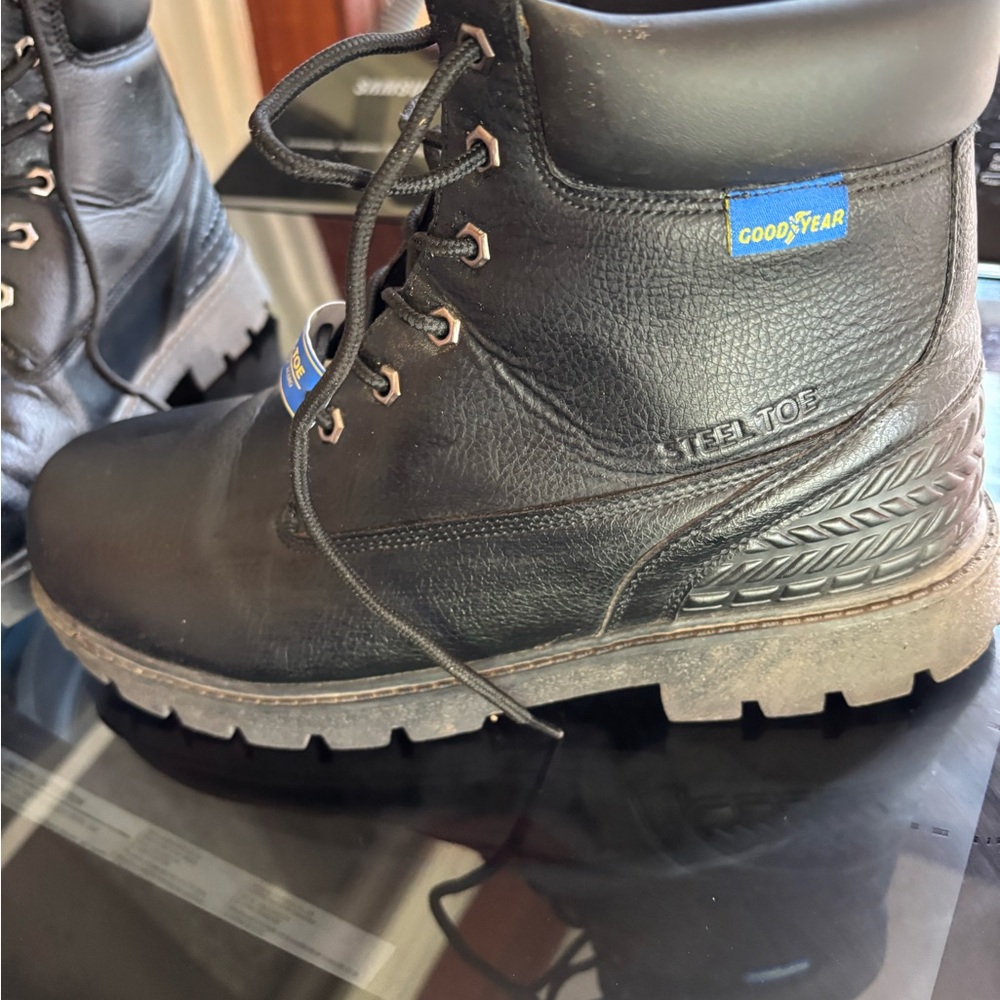Men's Black Steel Toe Boots